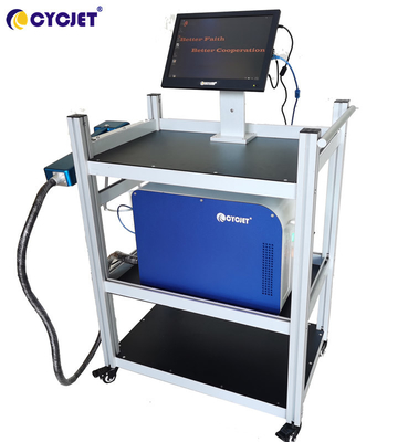 100W Dokunmatik Ekran Lazer Kodlama ve İşaretleme Makinesi Elektronik CYCJET Fiber Lazer Gravür Makinesi